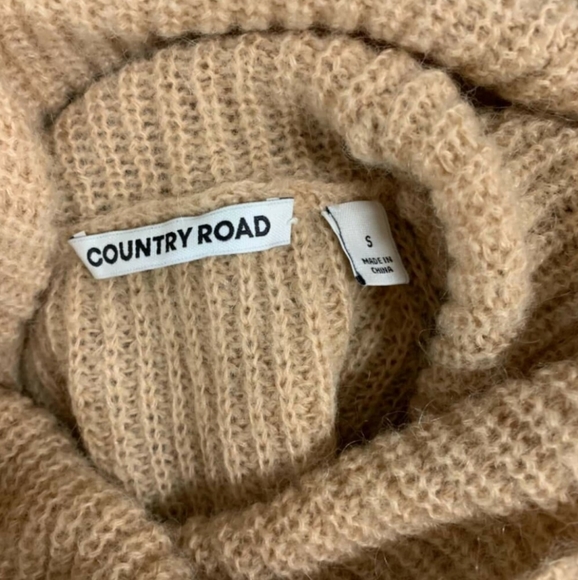 COUNTRY ROAD Mohair Wool Turtleneck Knit Sweater Jumper RRP$199 - Picture 8 of 10